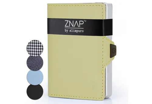 slimpuro Geldbörse Herren - Slim Wallet mit RFID Schutz - Elegante Geldbörse aus hochwertigem Leder, flach und platzsparend für bis zu 12 Karten, mit Münzfach und RFID-Schutz gegen Datendiebstahl.