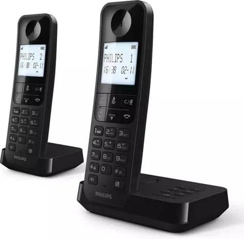 Philips Schnurlostelefon D2752B/12 DECT mit 2 Mobilteilen