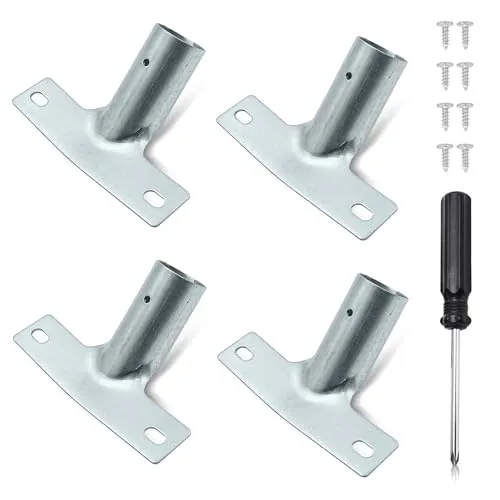 Metallstielhalter, 4 Stück Besenstiel Halterung Stielhalter für Besenstiele Bis ø 25 mm Besenstielhalter Set Metallstielhalter für Besenstiele mit Kreuzschlitzschraubendreher für Teleskopstange