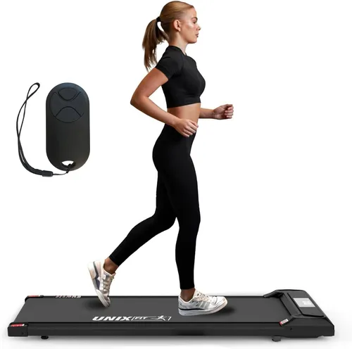 UNIXFIT Laufband Kompaktes 2-in-1 Walking Pad & Laufband mit App, leiser Motor, digitale Anzeige und App-Steuerung