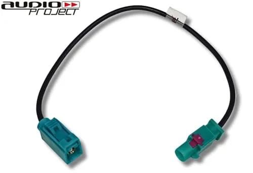 Audioproject A434 - Autoradio Antennenadapter Verlängerung Fakra - Fakra 30cm GPS Navi AM FM 4G LTE Kabel für Audi VW Seat Skoda Citroen Peugeot Opel Ford BMW Mercedes