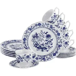 CreaTable Kaffeeservice Flora Zwiebelmuster in blau von CreaTable