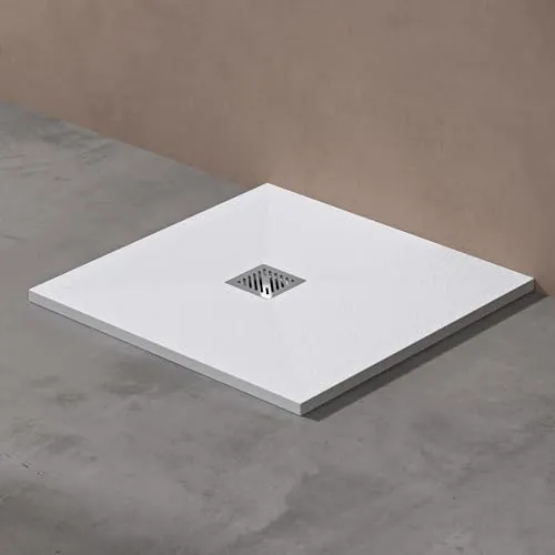 doporro Duschwanne geoma09 aus Mineralguss - Duschwanne aus Mineralguss mit Anti-Rutsch-Oberfläche und integriertem Gefälle für optimalen Wasserabfluss. Ideal für barrierefreie Montage und perfekt für Ihr modernes Badezimmer.