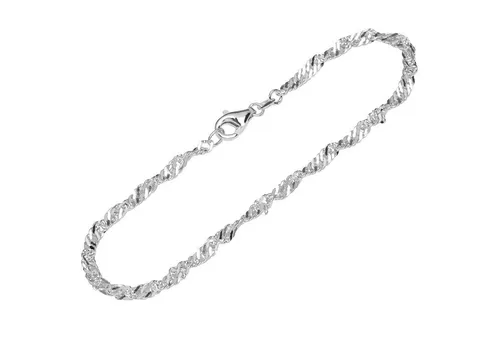 NKlaus Fußkette 26cm 925 Silber Singapurkette 2,7mm breite Damen