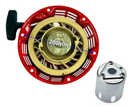 21,5 CM Seilzugstarter + Starterglocke kompatibel mit Honda Motor GX340 GX390 9-13 PS