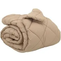 vidaXL Winterbettdecke Taupe 200 x 200 cm – Mikrofaser - Wärmende Winterbettdecke in modernem Taupe mit gestepptem Design. Ideal für gemütliche Nächte, leicht und atmungsaktiv für optimalen Schlafkomfort. Pflegeleicht und Oeko-Tex-zertifiziert.