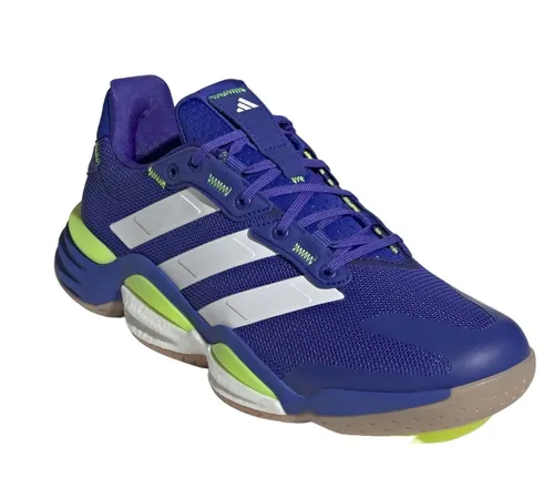Adidas STABIL 16 INDOOR SCHUH - blau - Indoorschuhe mit BOOST Zwischensohle für maximale Energierückgabe und atmungsaktivem Mesh-Obermaterial. Ideal für Wettkämpfe, um die Verteidigung chancenlos zu lassen.