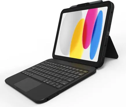 ZAGG Tough Keys Tastatur für Apple iPad - Robuste, tragbare Tastatur für Apple iPad, ideal für unterwegs. Mit beleuchteten Tasten und langer Akkulaufzeit für komfortables Tippen überall.