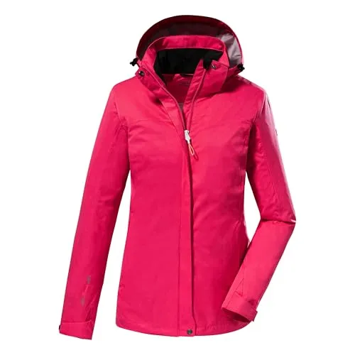Killtec Kos 133 Kg Damen Funktionsjacke Rose - Wasser- und winddichte Funktionsjacke mit 10.000 mm Wassersäule, ideal für Outdoor-Aktivitäten. Nachhaltig hergestellt und PFC-frei für umweltbewusste Trägerinnen.
