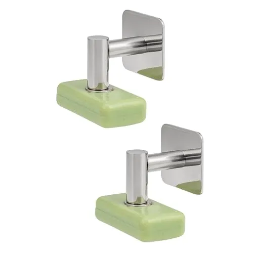 bremermann Seifenhalter hochglänzend, 2er-Set mit Magnet - Seifenschalen mit innovativer Magnethalterung für freihängende Seife. Trocknet an der Luft, reduziert Abnutzung und sorgt für weniger Reinigungsaufwand. Ideal für Bad und Küche!