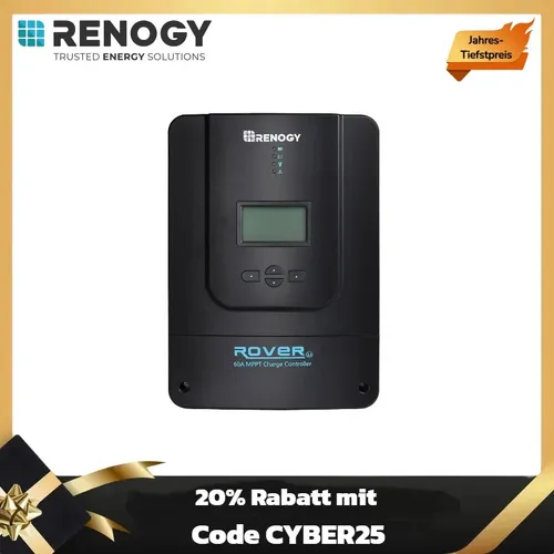 RENOGY  MPPT Laderegler 12V/24V/36V/48V 60A Rover Erdungsregler Für Solarmodul