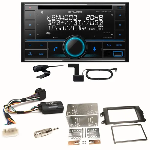 Kenwood DPX-7300DAB Bluetooth Digitalradio Einbauset für Suzuki SX4 Fiat Sedici