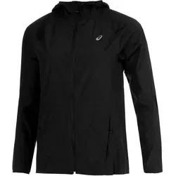 ASICS ROAD PACKABLE JACKET Damen Laufjacke, Gr. L, schwarz - Trainingsbekleidung für Läuferinnen, wasserabweisend mit reflektierenden Details und sicherer Aufbewahrung in Reißverschlusstaschen.