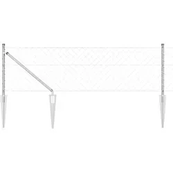 vidaXL Kettengliedzaun mit Pfosten 0.8 x 10 m - Stabil und Wetterfest - Gartenzäune aus hochwertigem Stahl, korrosionsgeschützt und ideal für langlebige Außengrenzen. Einfache Montage und modernes Design für jeden Garten.