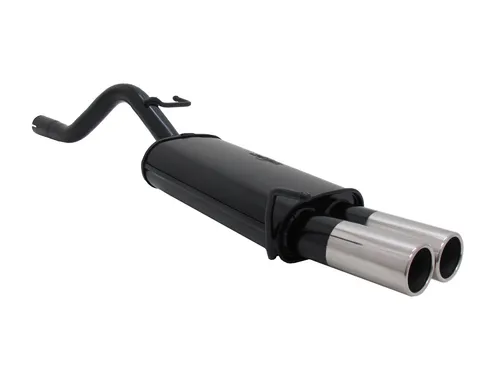 OMAC Auspuff-Flexrohr Novus Sportauspuff für Opel Corsa D - Sportauspuff mit 2x76mm Edelstahl-Endrohren, eintragungsfrei dank EG Genehmigung. Ideal für Opel Corsa D, sorgt für sportlichen Sound und einfache Montage.