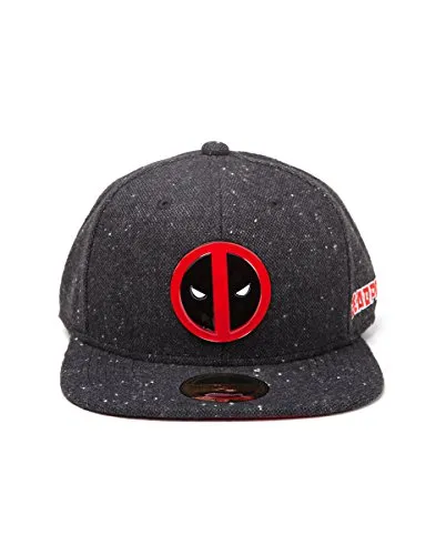 Deadpool - Metal Badge Logo Snapback Cap - Hüte & Mützen, verstellbare Baseballcap aus hochwertigem Polyester und Baumwolle, perfekt für Gamer und Fans von Deadpool.