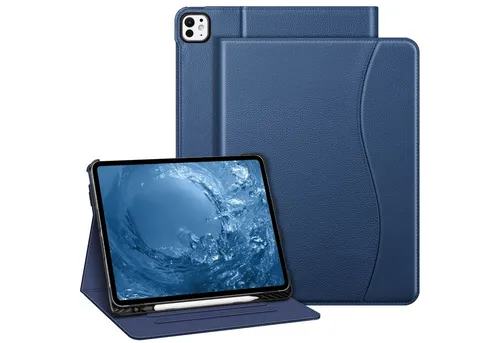 Fintie Tablet-Hülle für iPad Pro 13 Zoll (M4) 2024, Multi-Winkel Betrachtung Folio, Stand Schutzhülle mit Stifthalter und Dokumentschlitze für iPad Pro M4