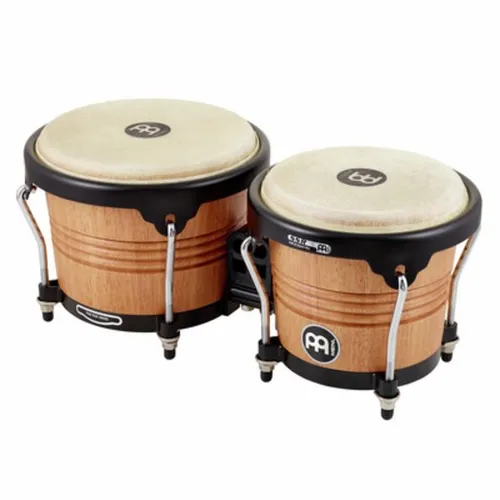 Meinl Percussion Bongos Marathon Series - 2 Handtrommeln 6,75 und 8 Zoll, inkl. Stimmschlüssel und handselektierten Büffelfellen für authentischen Sound