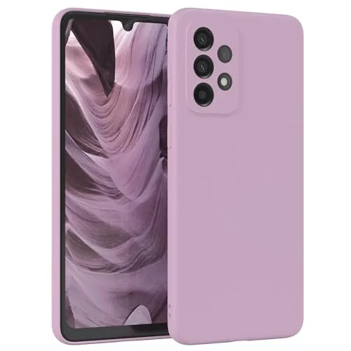 EAZY CASE - Silikonhülle für Galaxy A33 5G Hülle Silikon Case Violett weich stoßfeste Handyhülle Schutzhülle mit Kameraschutz Dünn Premium Schutz Cover TPU Phone Bumper in Pastell Flieder Matt