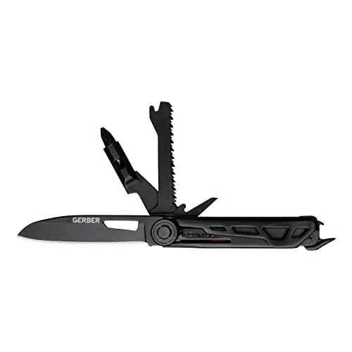 Gerber ArmBar Trade Taschenmesser mit 8 Funktionen - Multitool für vielseitige Anwendungen, ideal für Camping und Ausflüge. Robuste Edelstahlkonstruktion mit praktischem Taschenclip und einhändig zu öffnender Klinge.