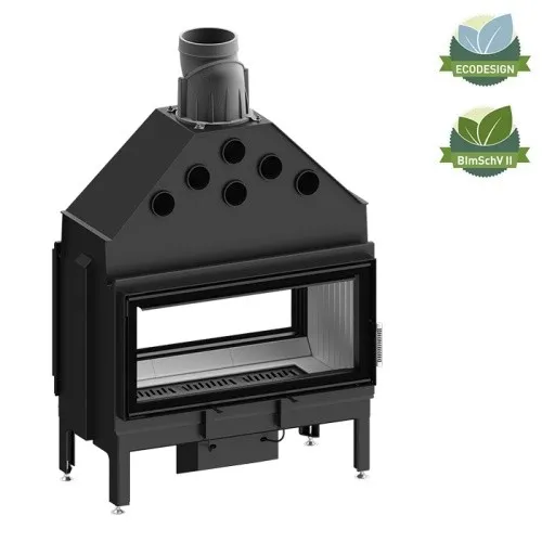 Kaminofen Hitze ARDENTE DUO 90×41.DSS 18 kW Kaminofeneinsatz Ofen Kamin Holzofen