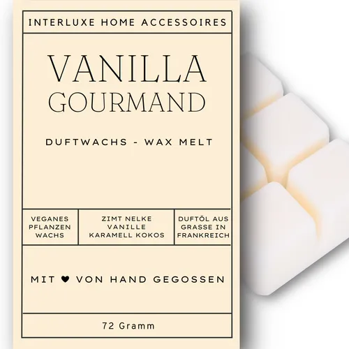 Interluxe Duftmelt Vanilla Gourmand Duftwachs Raumduft Wachsmelt Wax Melt für Du