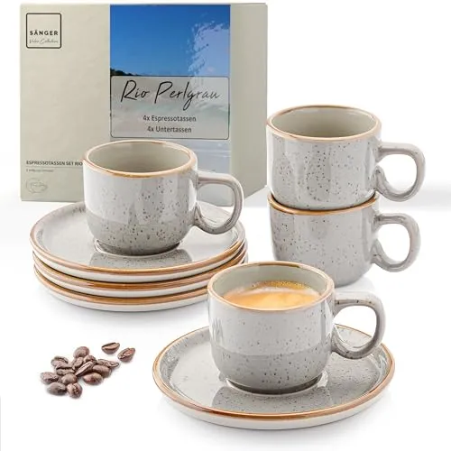 Sänger Rio Perlgrau Espressotassen Set 8-teilig in grau von Sänger