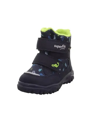 Superfit Jungen Husky1 Warm Gefütterte Gore-tex Schneestiefel, Blau Hellgrün 8000, 22 EU - Baby Stiefel für Jungen mit GORE-TEX Membrane für wasserdichten Schutz, kuscheligem Warmfutter und herausnehmbarer Einlegesohle für optimalen Komfort.