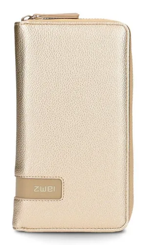 Zwei große Damen Geldbörse M.Wallet MW2 - Damen-Geldbörse aus weichem Kunstleder mit 15 Kartenfächern und umlaufendem Reißverschluss für sicheren Verschluss. Stilvolles und praktisches Design, ideal für jede Gelegenheit.