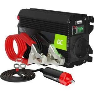 Green Cell PRO 300W/600W 24V auf 230V - Leistungsstarker Wechselrichter für mobile Anwendungen, wandelt 24V Gleichstrom in 230V Wechselstrom um, ideal für Camping und Outdoor-Aktivitäten.