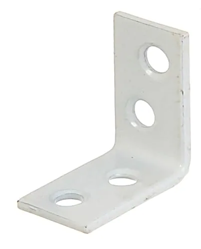 Alberts 848439 Stuhlwinkel | weiß kunststoffbeschichtet | 25 x 25 x 14 mm | 40er Set
