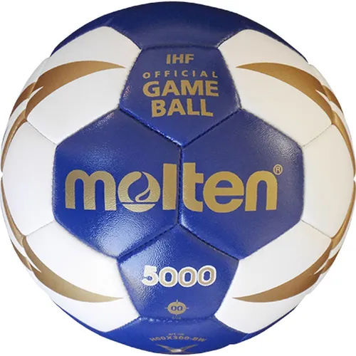Molten Handball H00X300-BW Spielball blau weiß gold Gr 0