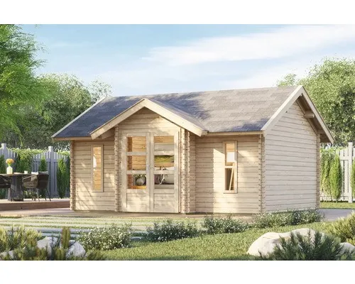 Gartenhaus Karibu Bohus inkl. Unterkonstruktion 548 x 440 cm natur