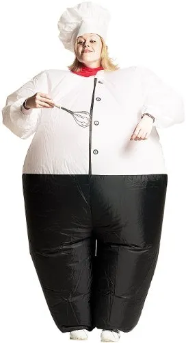 Playtastic Aufblasbare Kostüme: Selbstaufblasendes Kostüm Koch (Aufblaskostüme, Halloween aufblasbar, Aufblasbarer)