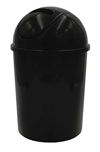 RIDDER Kosmetikeimer, Abfalleimer mit Schwingdeckel Eco 5 L schwarz