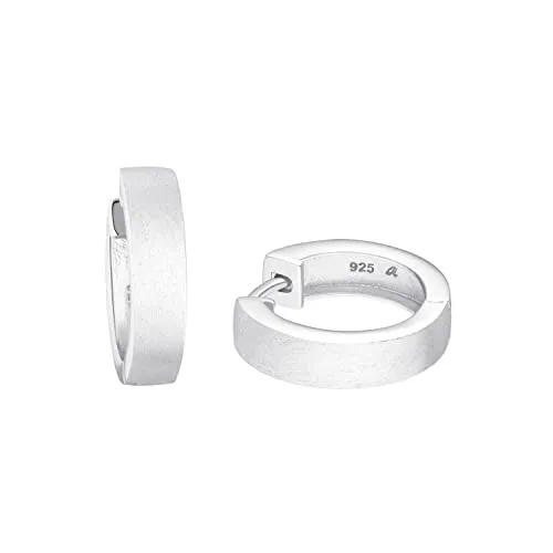 Amor Creolen 925 Sterling Silber - Stilvolle Damenohrringe - Elegante Ohrringe aus hochwertigem 925 Sterling Silber, 1,5 cm groß, mit praktischem Scharnierverschluss. Perfekt für besondere Anlässe und kommen in einer Schmuck Geschenk Box.