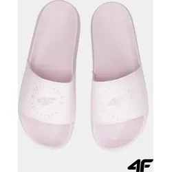 4F Damen Badeschuhe Badelatschen Pantoletten Saunaschuhe Flip Flops F044A, Hellrosa, 39 - Rosa - 39
