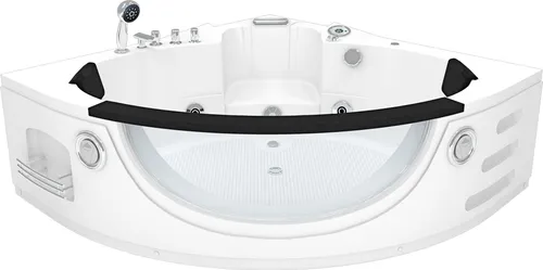 Whirlpool Pool Badewanne W06R-TH-SC 152x152cm - Sanitäranlagen & Zubehör – Genießen Sie entspannende Stunden zu zweit mit einem leistungsstarken Whirlpool, der eine aktive Reinigungsfunktion für hygienische Schläuche bietet.