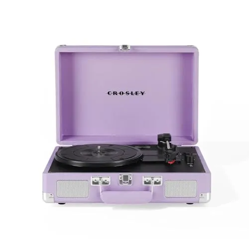 Crosley Cruiser Plus Tragbarer Plattenspieler - Bluetooth-Plattenspieler, 3-Gang-Koffer-Vinyl-Player, Heim-Plattenspieler für Schallplatten, eingebaute Stereo-Lautsprecher & Bluetooth-Empfänger