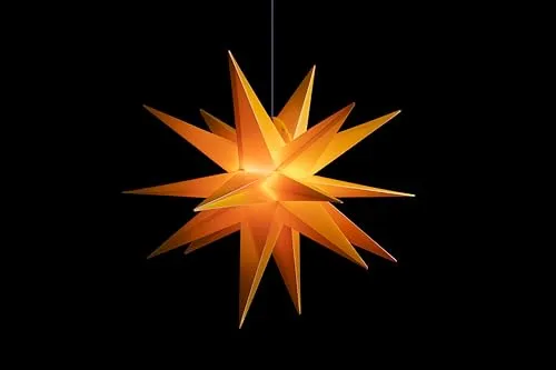 STERNTALER Stern 18 Zacken gelb 65 cm in gelb von DecoTrend GmbH