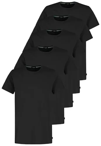 Sublevel 5er Pack Herren T-Shirts, Rundhals, Kurzarm Basic Einfarbig