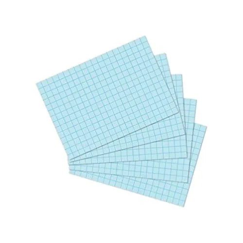 herlitz Karteikarten A7 10,6 x 7,5 cm, kariert, blau, 100 Stück, für Schule, Studium & Büro