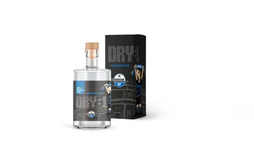 Dry Hasen SC Paderborn 07 Edition | Herman Reichold | mit hochwertiger Geschenkverpackung | SCP07 Geschenk, Paderborn, Dom, Drei Hasen, Fußball |500ml Einzelflasche, 42% Vol. Gin mit Zitrone & Orange