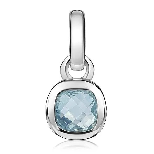 Materia Kettenanhänger Damen mit Blautopas aus 925 Sterling Silber - Eleganter Kettenanhänger aus 925 Sterling Silber mit funkelndem Blautopas. Perfekt für besondere Anlässe oder als Geschenk, geliefert in einer stilvollen Schmuckbox.