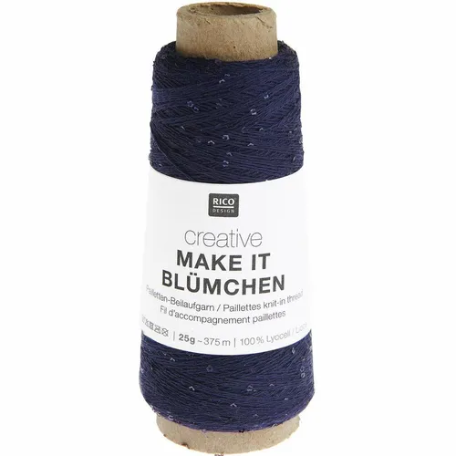 Wolle Kreativ! Rico - Creativ make it Blümchen Fb. 15 marine 25 g