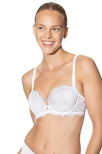 Mey Dessous Serie Amazing Damen Push up-BHS Weiss 75B - Funktionsunterwäsche mit stark gepolsterten Cups und raffiniertem Push-Up-Effekt für ein verführerisches Dekolleté und unvergleichlichen Halt.
