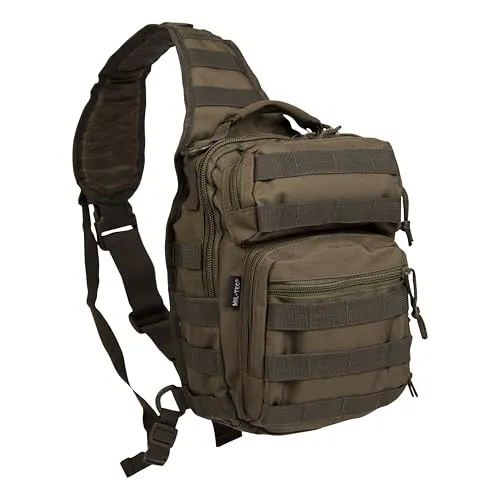 Mil-Tec Assault Pack One Strap - Taktischer Rucksack - Wanderrucksäcke mit gepolsterter Rückwand und großem Hauptfach, ideal für Outdoor-Abenteuer und vielseitigen Einsatz.