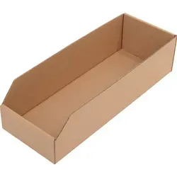 Regalkasten L400 x B150 x H100 mm braun 1-wellige Pappe - 5212144