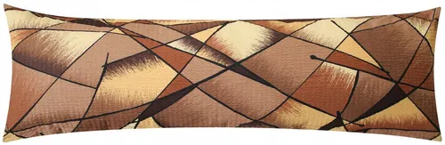 Heubergshop Seitenschläferkissenbezug, (1 Stück), Seersucker 40x145cm 100% Baumwolle Schoko-Design in Braun (183/1)