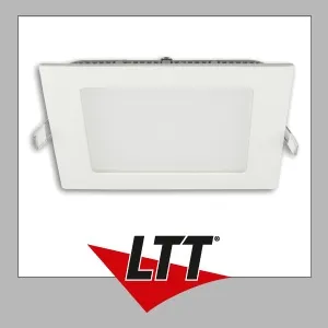 ISOLED Downlight 9W eckig ultraflach weiß - Einbauleuchte mit dimmbarem Design, ideal für blendfreies Licht und realistische Farbwiedergabe, perfekt für Galerien und geschützte Außenbereiche.